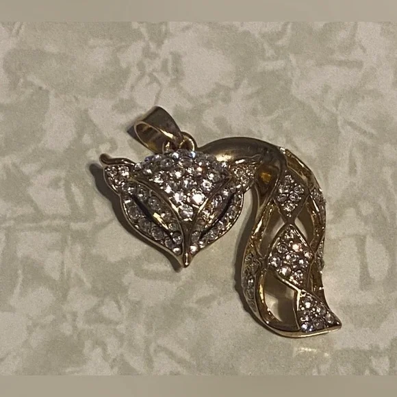🦊 Crystal Articulating Fox Pendant #7630 - Picture 6 of 6
